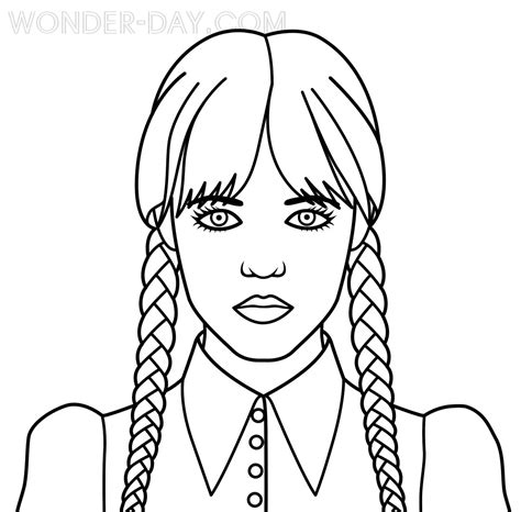 wednesday addams ausmalbilder|Wednesday Addams Coloring Pages